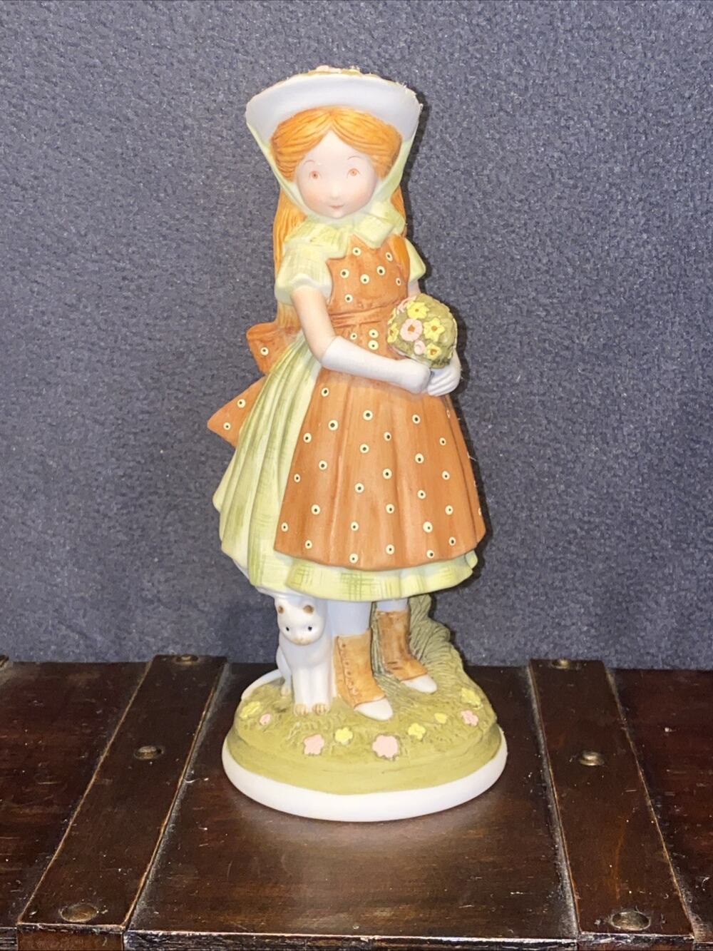Vtg Holly Hobbie Ceramic Figurine 1974 Japan No Cracks Chips WHF 316 8” Tall